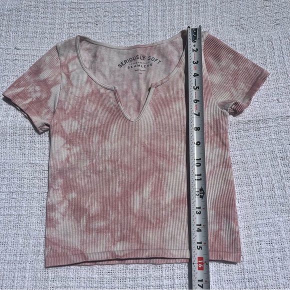 Seamless aeropostale pink v neck crop top - Picture 4 of 7